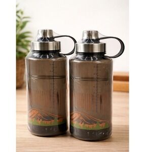 Ozark Trail‎ 32 oz Water Bottle Black Tritan BPA Free 2 Pack Camping
